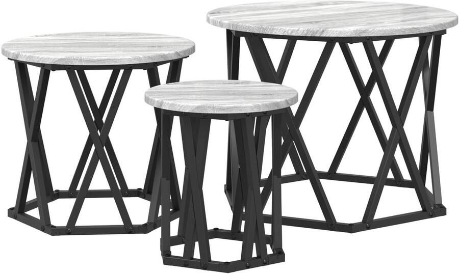 VidaXL Grijze Sonoma Bewerkt hout Middelgroot Duurzaam Salontafel - Foto 2