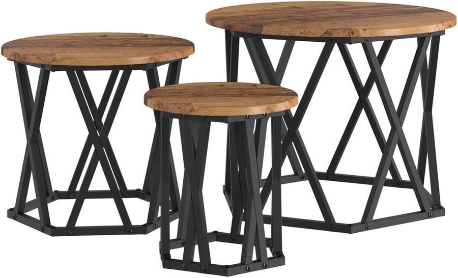 VidaXL Salontafel Oud hout Massief gerecycled hout 53 x 53 x 40 cm - Foto 2