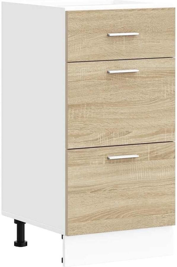 VidaXL Onderkast Lyon 40x46x81 5 cm bewerkt hout sonoma eikenkleurig - Foto 2