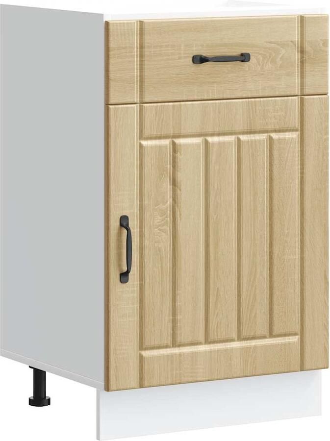 VidaXL Onderkast Lucca Sonoma Eiken 50x46x81 5cm Keukenonderkast Keukenkasten Houten Keuken Sonoma Eiken Lucca Serie - Foto 2