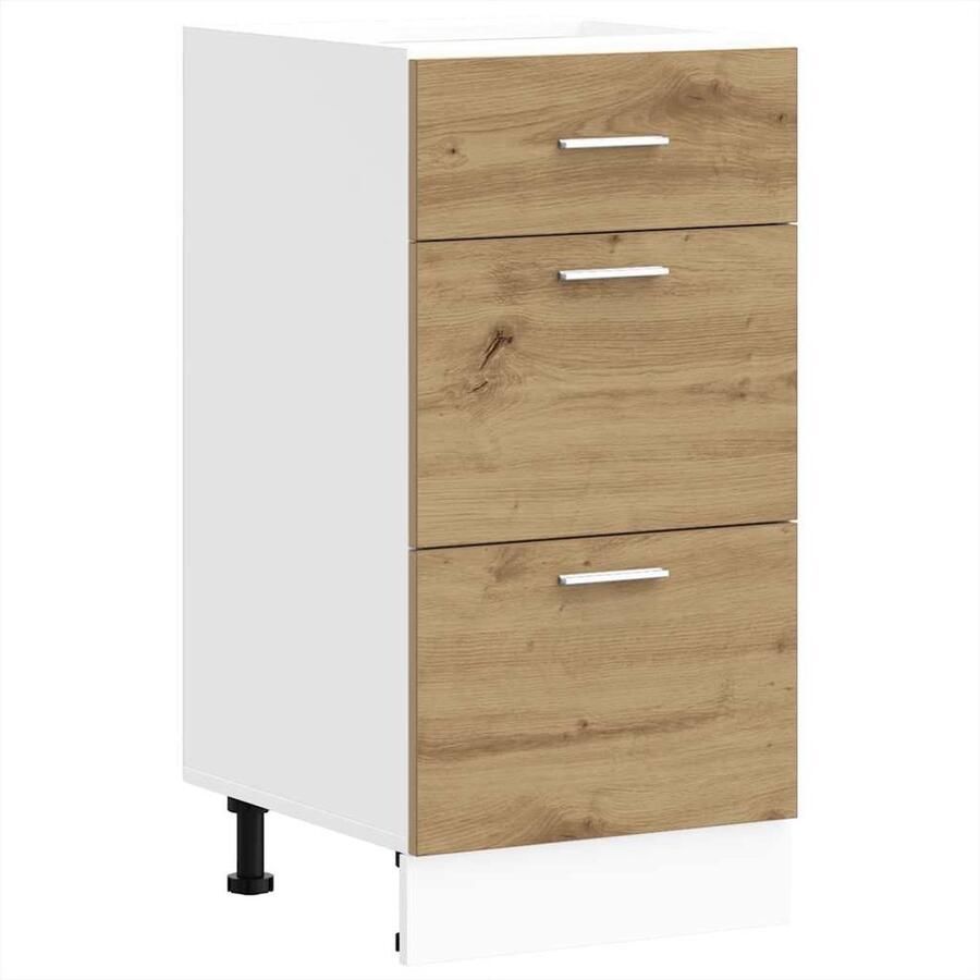 VidaXL Onderkast Lyon 40x46x81 5 cm bewerkt hout artisanaal eikenkleur