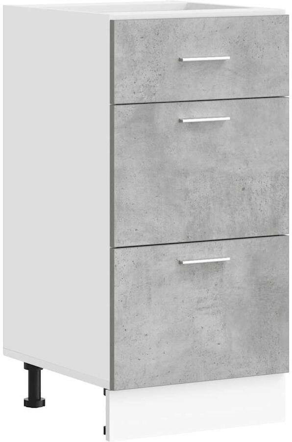 VidaXL Onderkast Lyon 40x46x81 5 cm bewerkt hout betongrijs