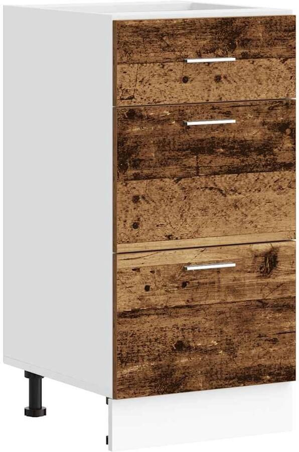 VidaXL Onderkast Lyon 40x46x81 5 cm bewerkt hout oud houtkleurig