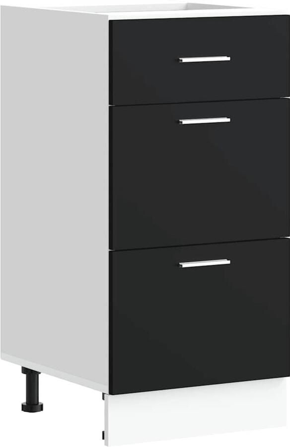 VidaXL Onderkast Lyon 40x46x81 5 cm bewerkt hout zwart