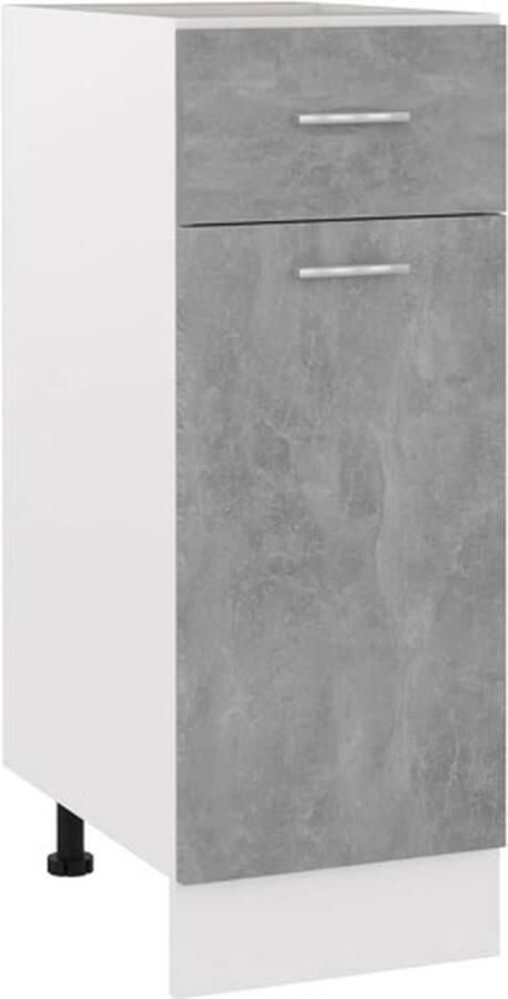 VidaXL Onderkast met lade Lyon 30x46x81 5 cm bewerkt hout betongrijs