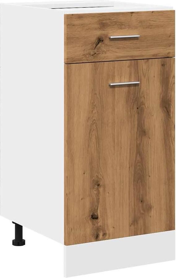 VidaXL Onderkast met lade Lyon 40x46x81 5 cm bewerkt hout artisanaal eiken