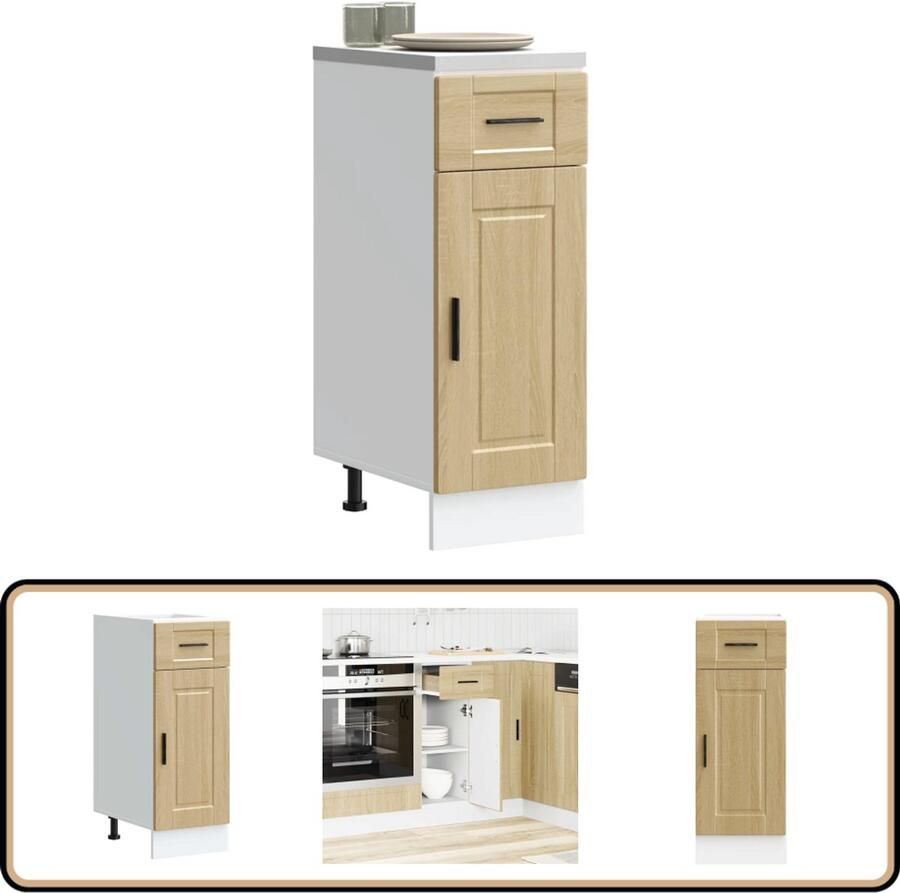 VidaXL Onderkast Porto Sonoma Eiken 30x46x81 5 cm Keukenonderkast Houten Keuken Opslagruimte Keuken Sonoma Eiken Keukenmeubel