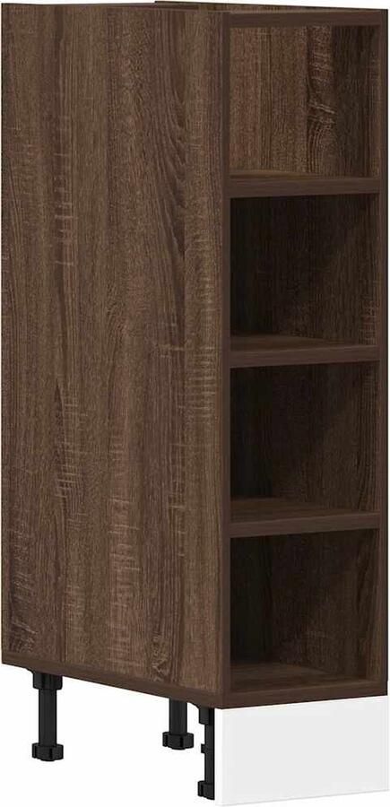 VidaXL Onderkast Riga 20x44 5x81 5 cm bewerkt hout bruin eikenkleur