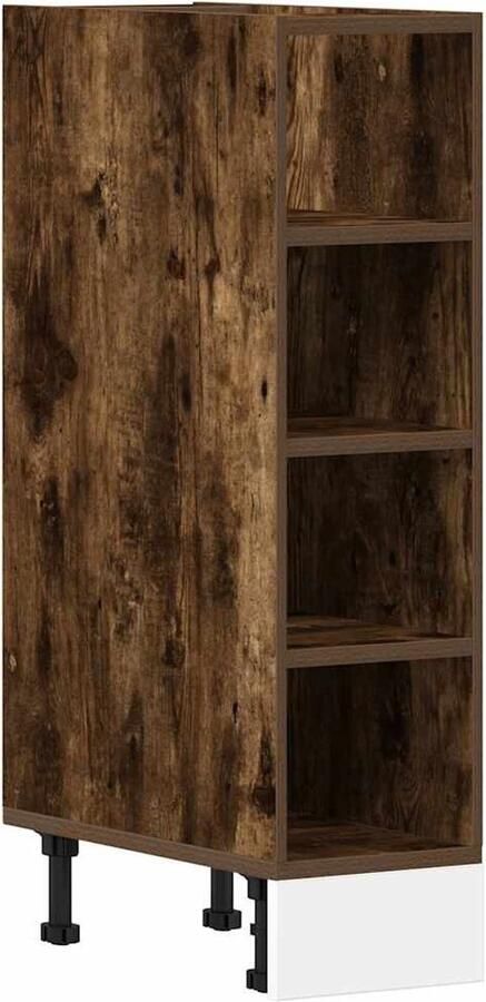 VidaXL Onderkast Riga 20x44 5x81 5 cm bewerkt hout gerookt eikenkleurig