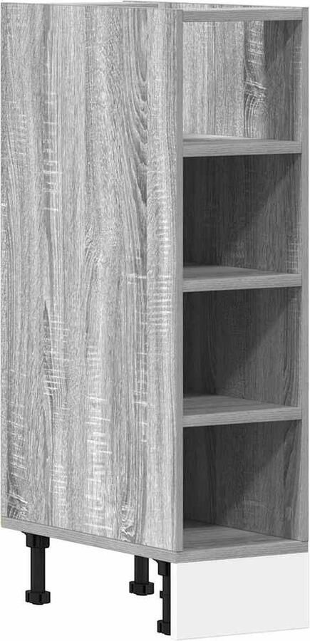 VidaXL Onderkast Riga 20x44 5x81 5 cm bewerkt hout grijs sonoma eikenkleur