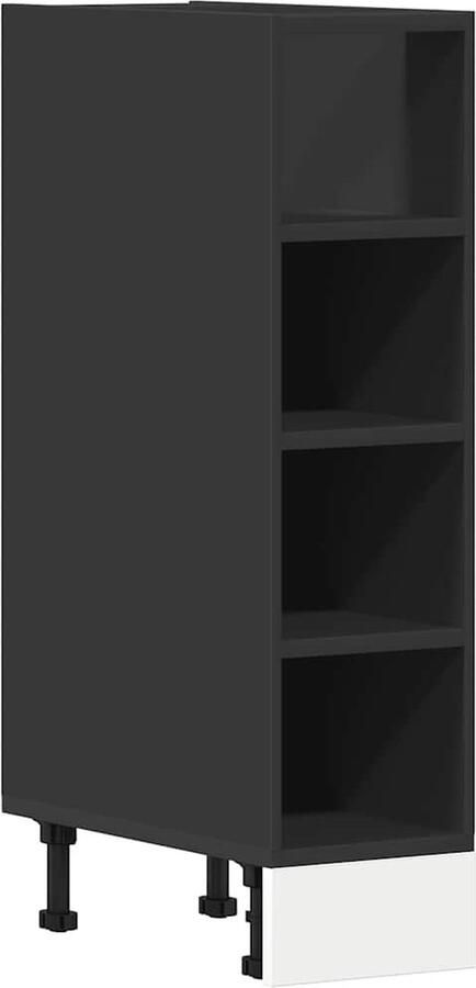 VidaXL Onderkast Riga 20x44 5x81 5 cm bewerkt hout zwart