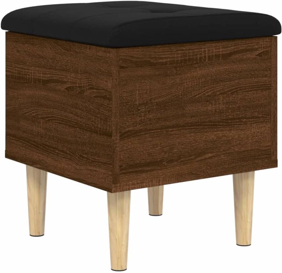 VidaXL Opbergbankje Bruineiken Compact en Elegant Opbergbank Bankstel Hal Meubilair Entree Meubel Kast Met Zithoogte