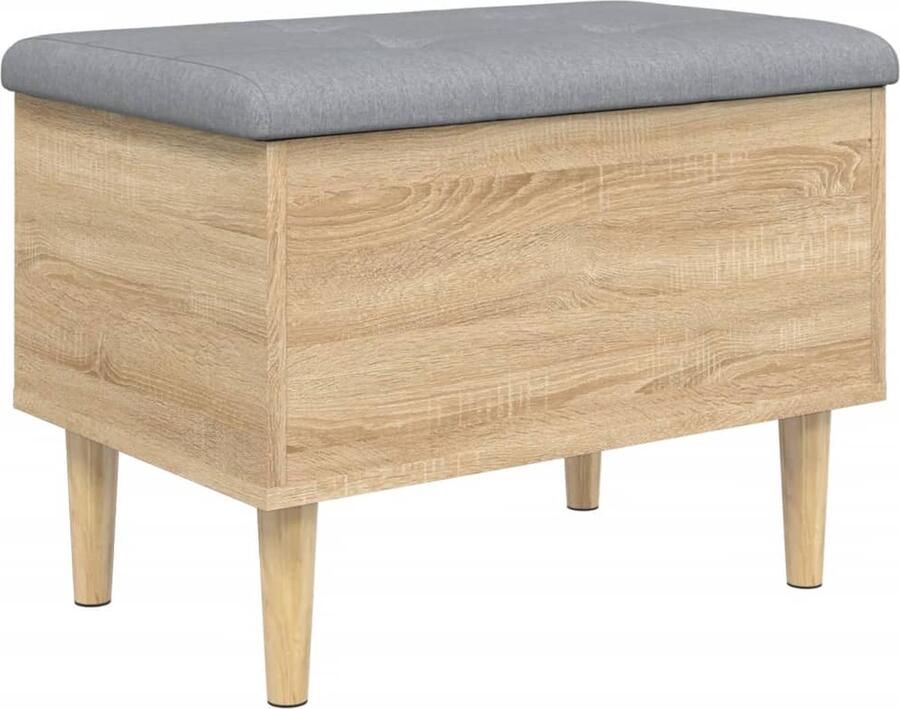 VidaXL -Opbergbankje-62x42x46-cm-bewerkt-hout-sonoma-eikenkleurig - Foto 2