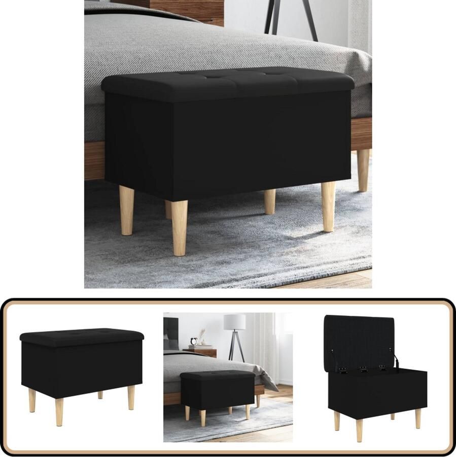 VidaXL -Opbergbankje-62x42x46-cm-bewerkt-hout-zwart