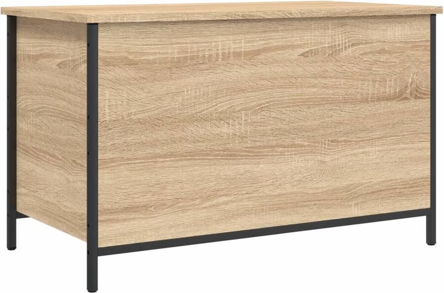 VidaXL Opbergbankje Opbergbankjes Halbankje Schoenenbankje Opbergbankje 80x42 5x50 cm bewerkt hout sonoma eikenkleurig