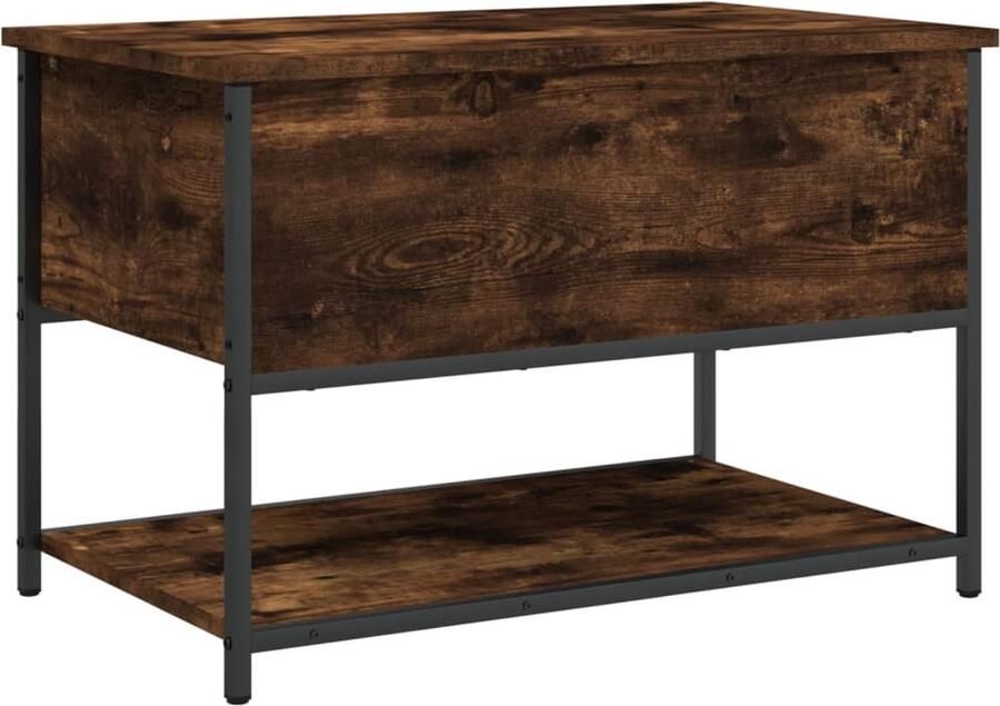 VidaXL Opbergbankje Gerookt Eiken 70x42 5x47 cm Opbergbankje Opbergbankjes Halbankje Schoenenbankje