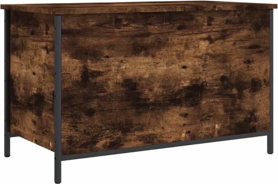 VidaXL Opbergbankje Gerookt Eiken 80x42 5x50 cm Opbergbankje Opbergbankjes Halbankje Schoenenbankje