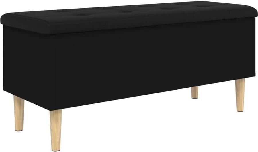 VidaXL Opbergbankje Zwart 102x42x46 cm Opbergbankje Opbergbankjes Schoenenbankje Halbankje