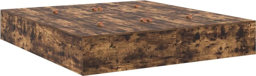 VidaXL Bedframe met opslag Gerookt eiken 180 x 200 cm Bewerkt hout