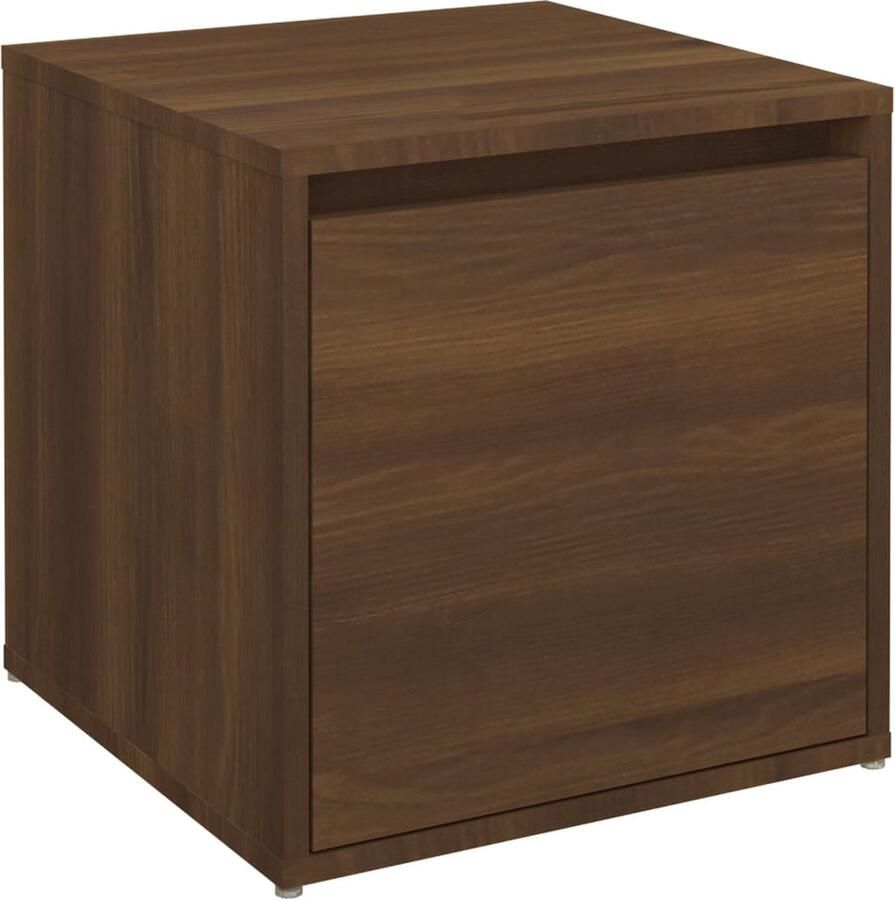 VidaXL Opbergbox Lade 40 5x40x40 cm Bruin Eiken Opbergbox Kast Ladenkast Bergruimte Decoratie - Foto 2
