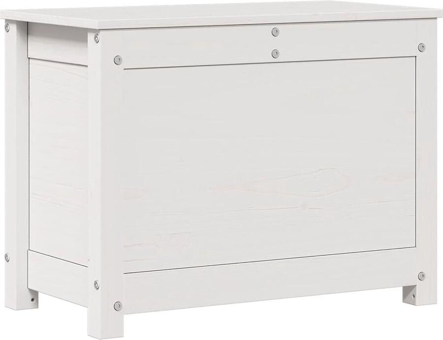 VidaXL -Opbergbox-wit-60x32x45 5-cm-massief-grenenhout - Foto 3