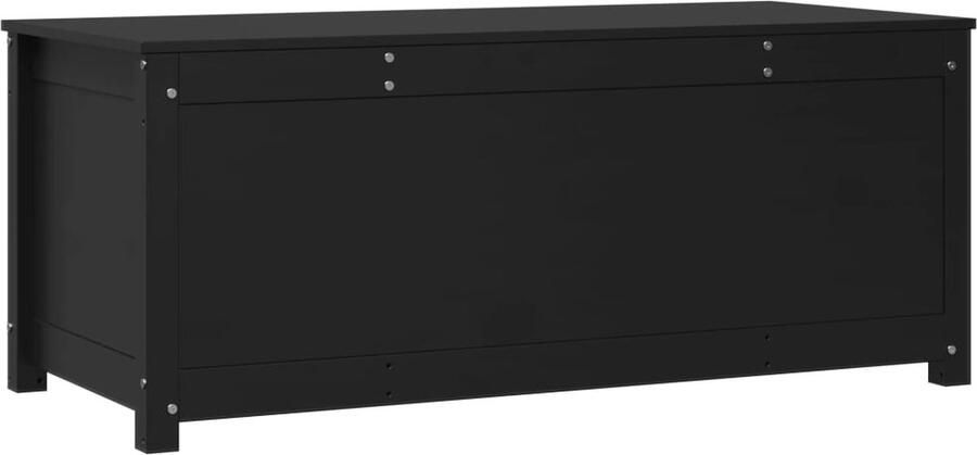 VidaXL -Opbergbox-zwart-110x50x45 5-cm-massief-grenenhout - Foto 2