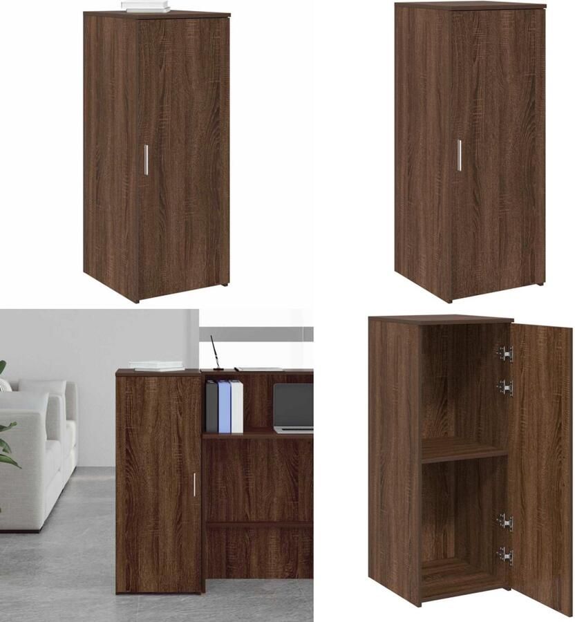 VidaXL Opbergkast 40x45x103 5 cm bewerkt hout bruin eikenkleurig Opbergkast Opbergkasten Kast Dressoirkast