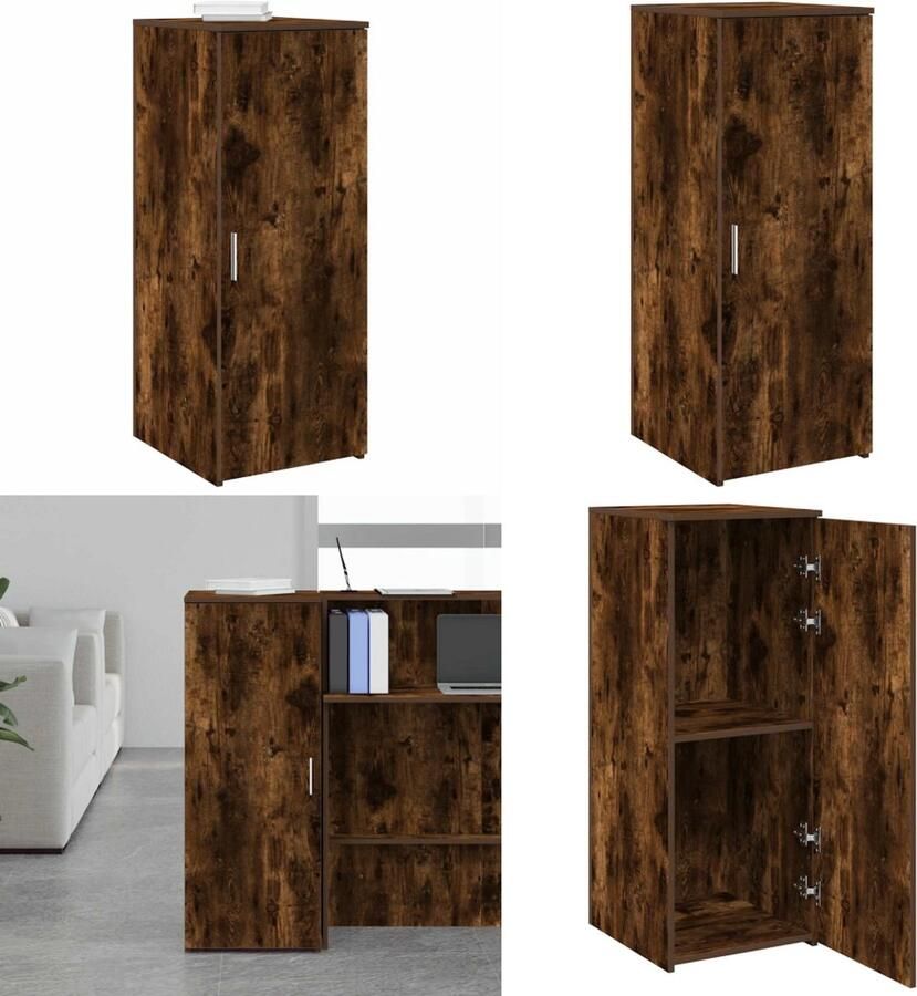 VidaXL Opbergkast 40x45x103 5 cm bewerkt hout gerookt eikenkleur Opbergkast Opbergkasten Kast Dressoirkast