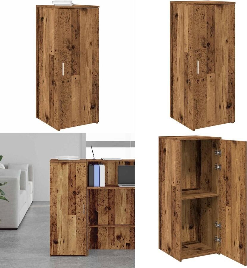 VidaXL Opbergkast 40x45x103 5 cm bewerkt hout oud houtkleurig Opbergkast Opbergkasten Kast Dressoirkast