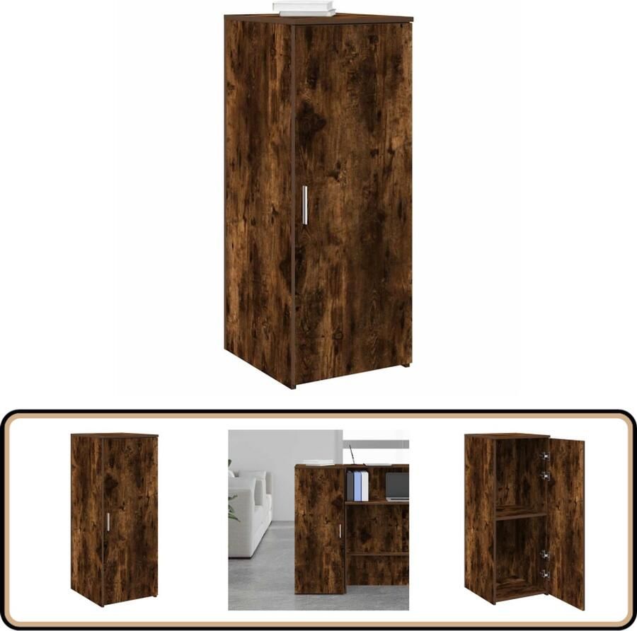 VidaXL Opbergkast 40x45x103 5 cm Gerookt Eiken Opbergkast Opbergkasten Kast Dressoirkast