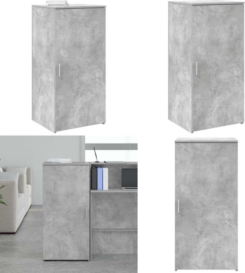 VidaXL Opbergkast 50x45x103 5 cm bewerkt hout betongrijs Opbergkast Opbergkasten Kast Dressoirkast