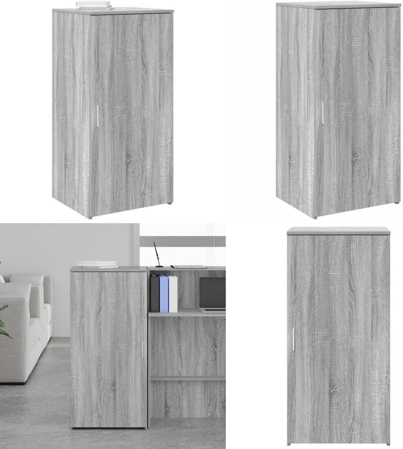 VidaXL Opbergkast 50x45x103 5 cm bewerkt hout grijs sonoma eikenkleur Opbergkast Opbergkasten Kast Dressoirkast