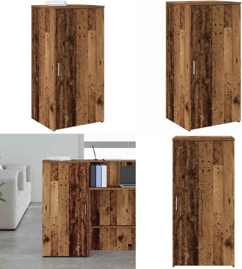 VidaXL Opbergkast 50x45x103 5 cm bewerkt hout oud houtkleurig Opbergkast Opbergkasten Kast Dressoirkast