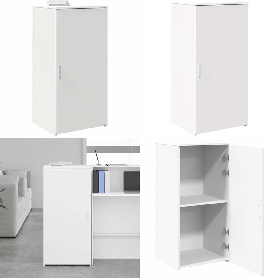 VidaXL Opbergkast 50x45x103 5 cm bewerkt hout wit Opbergkast Opbergkasten Kast Dressoirkast