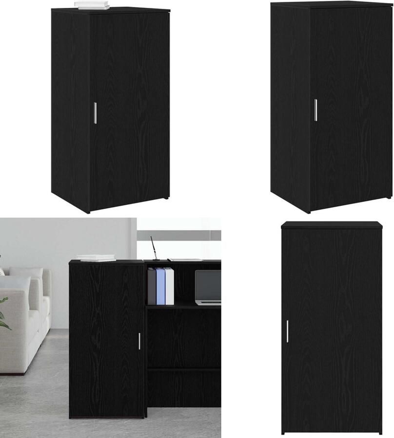 VidaXL Opbergkast 50x45x103 5 cm bewerkt hout zwart Opbergkast Opbergkasten Kast Dressoirkast