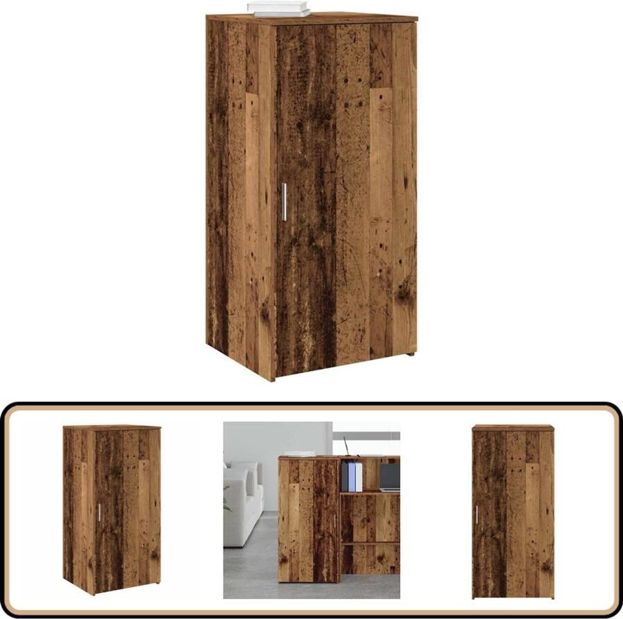 VidaXL Opbergkast 50x45x103 5 cm Hout Oud Houtkleur Opbergkast Opbergkasten Kast Dressoirkast