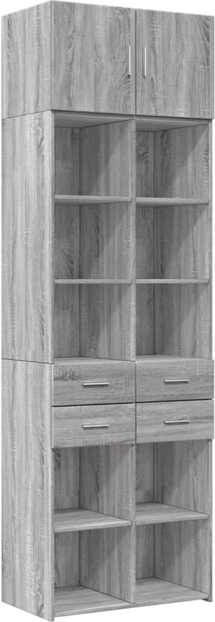 VidaXL Opbergkast 70x42 5x225 cm bewerkt hout grijs sonoma eikenkleur