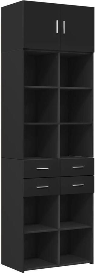 VidaXL Opbergkast 70x42 5x225 cm bewerkt hout zwart