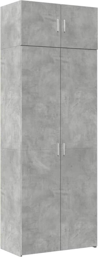 VidaXL Opbergkast 80x42 5x225 cm bewerkt hout betongrijs