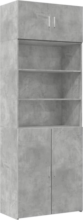 VidaXL Opbergkast 80x42 5x225 cm bewerkt hout betongrijs