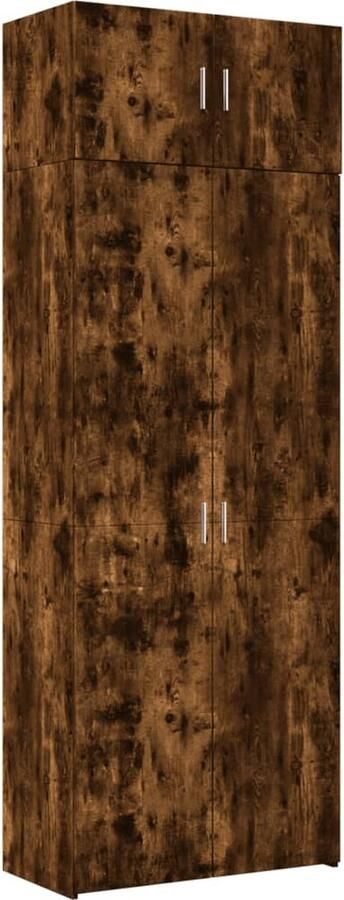 VidaXL Opbergkast 80x42 5x225 cm bewerkt hout gerookt eikenkleur - Foto 2