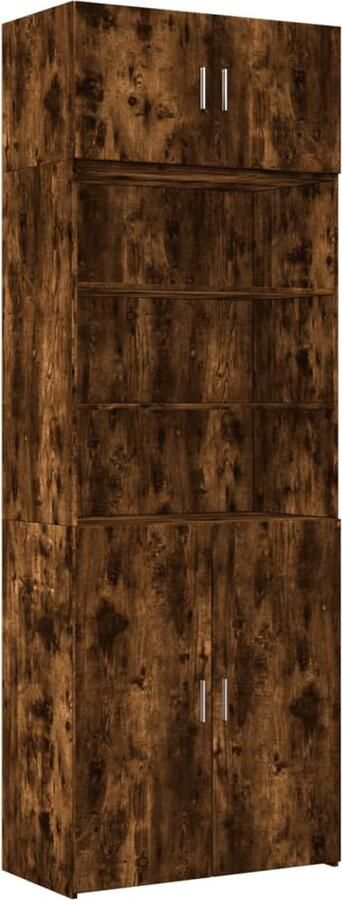 VidaXL Opbergkast 80x42 5x225 cm bewerkt hout gerookt eikenkleur