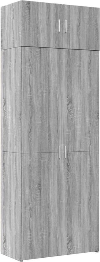 VidaXL Opbergkast 80x42 5x225 cm bewerkt hout grijs sonoma eikenkleur