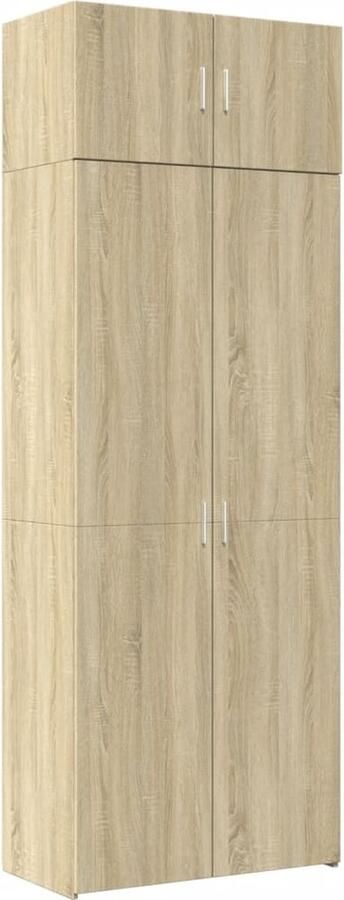 VidaXL Opbergkast 80x42 5x225 cm bewerkt hout sonoma eikenkleurig