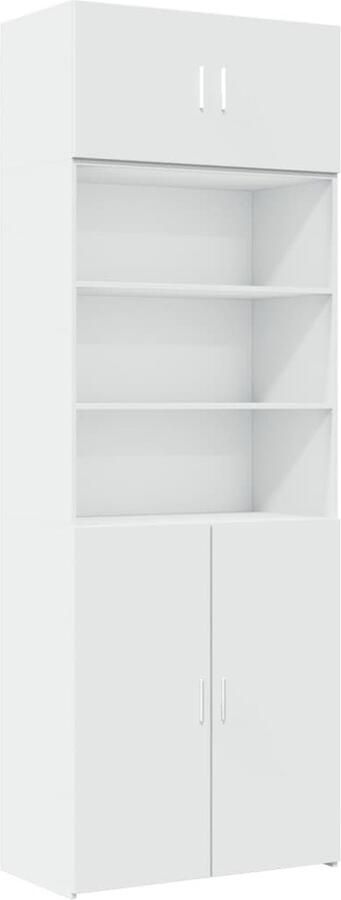 VidaXL Opbergkast 80x42 5x225 cm bewerkt hout wit - Foto 2