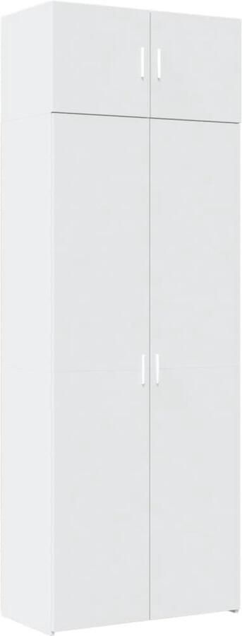 VidaXL Opbergkast 80x42 5x225 cm bewerkt hout wit