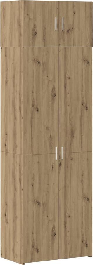 VidaXL Opbergkast Eiken 70x42.5x225 cm Bewerkt hout Wandkast Eiken 70x42.5x40 cm Bewerkt hout