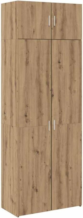 VidaXL Opbergkast met plank Anders artisanaal eikenkleurig 80 x 42 5 x 225 cm