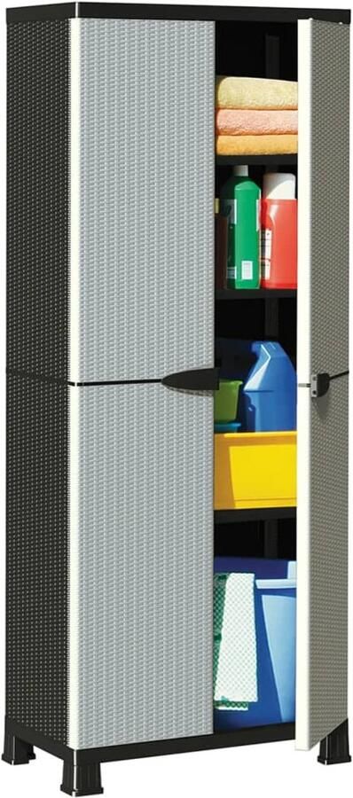 VidaXL Kast Kasten Opbergkast Opbergkasten Opbergkast 68x39x171-5 cm rattan ontwerp