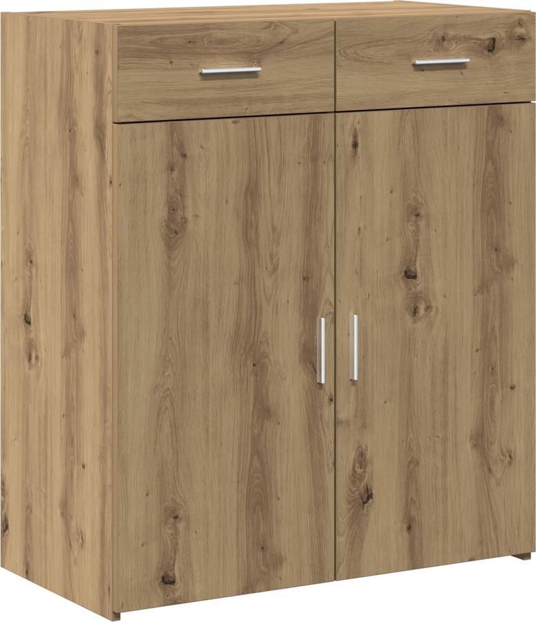 VidaXL Opbergkast met lade artisanaal eikenkleurig 80 x 42 5 x 93 5 cm